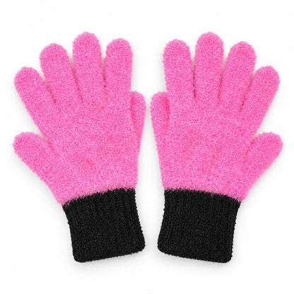 Pink & Black Exfoliating Scrub Gloves